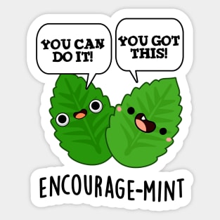 Encourage-mint Cute Positive Mint Pun Sticker